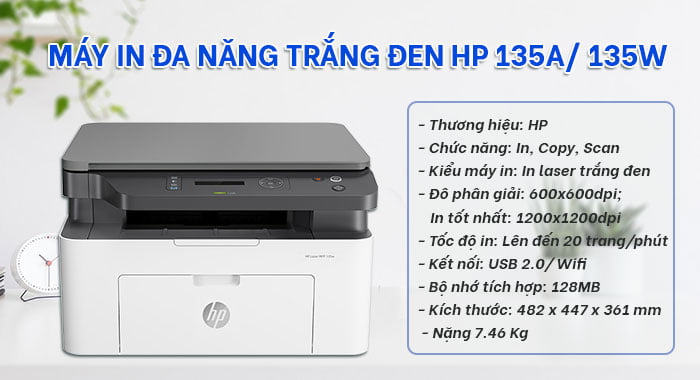 máy in đa năng cho gia đình HP 135