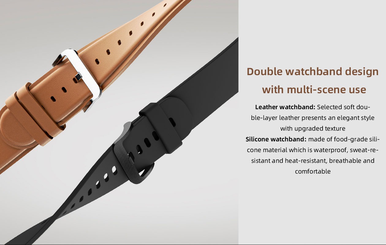 Đồng hồ thông minh Mibro Lite 2 XPAW011 trang bị dây đeo silicon thoáng khí giúp ngăn ngừa tình trạng đỏ da và mồ hôi.